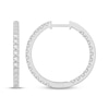 Thumbnail Image 3 of Diamond Inside-Out Hoop Earrings 2 ct tw 10K White Gold