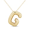 Thumbnail Image 1 of Puff Letter G Initial Necklace 14K Yellow Gold 18&quot;