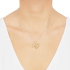 Thumbnail Image 4 of Puff Letter H Initial Necklace 14K Yellow Gold 18&quot;