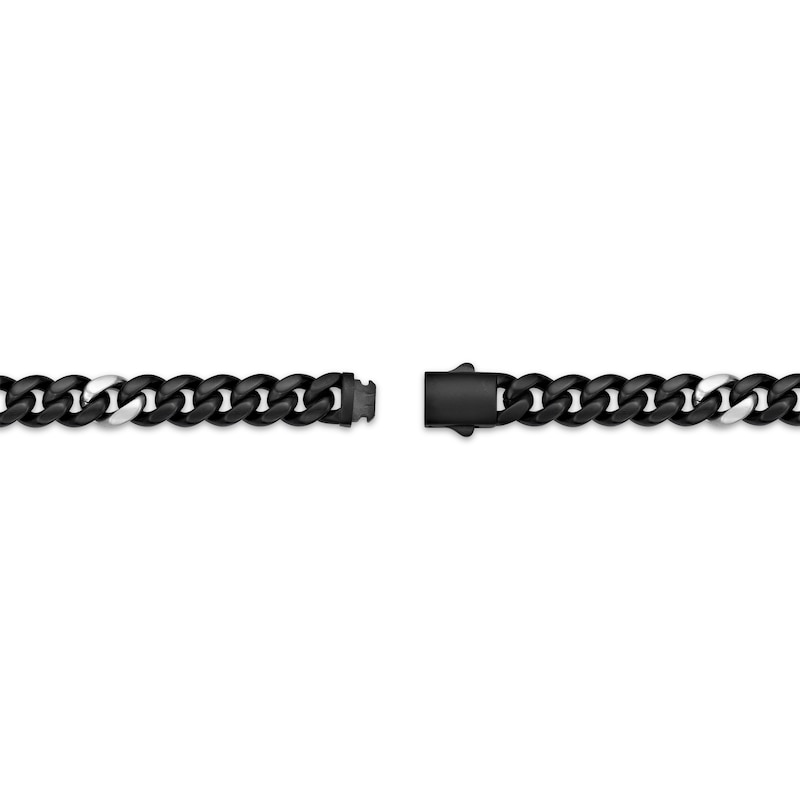 Main Image 3 of Curb Chain Necklace 12mm Solid Stainless Steel & Black Ion Plating 24&quot;
