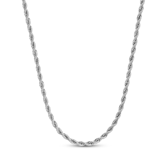 Rope Chain Necklace 6mm Solid Stainless Steel 22"