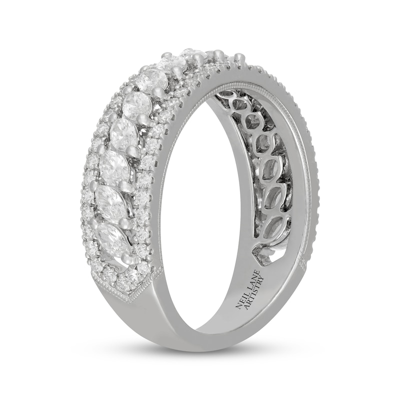 Main Image 2 of Neil Lane Artistry Marquise & Round-Cut Lab-Grown Diamond Anniversary Ring 1-1/4 ct tw 14K White Gold