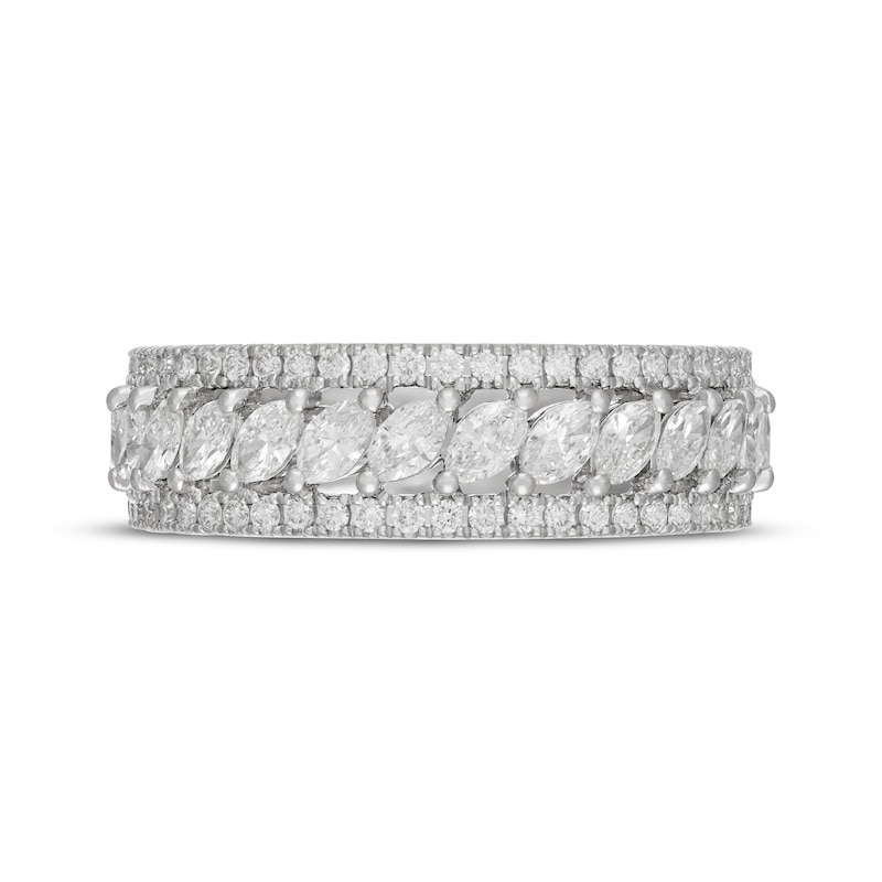 Main Image 3 of Neil Lane Artistry Marquise & Round-Cut Lab-Grown Diamond Anniversary Ring 1-1/4 ct tw 14K White Gold