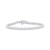 Thumbnail Image 1 of Multi-Diamond Circle Link Bracelet 1/2 ct tw 10K White Gold 7.25&quot;