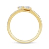 Thumbnail Image 2 of Oval & Marquise-Cut Lab-Grown Diamond Fashion Ring 1/3 ct tw 10K Yellow Gold