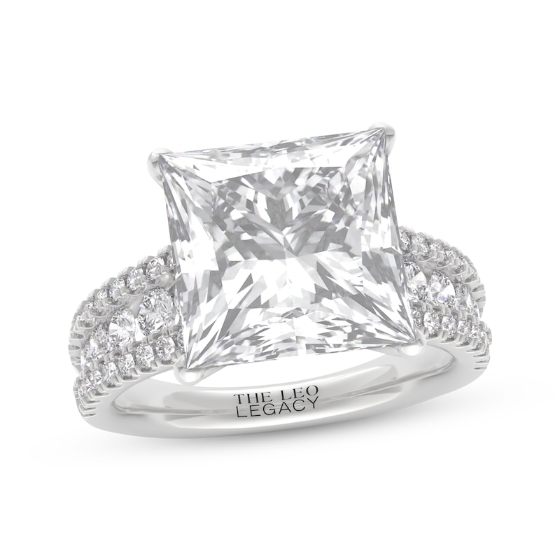 Main Image 1 of THE LEO Legacy Lab-Grown Diamond Princess-Cut Engagement Ring 7 ct tw 14K White Gold