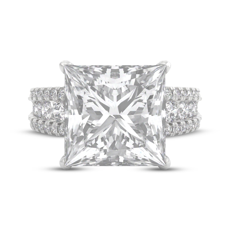 Main Image 3 of THE LEO Legacy Lab-Grown Diamond Princess-Cut Engagement Ring 7 ct tw 14K White Gold