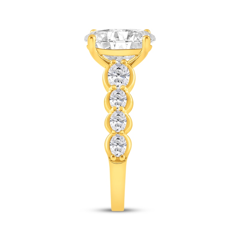 Main Image 2 of Now + Forever Oval-Cut Lab-Grown Diamond Engagement Ring 3 ct tw 14K Yellow Gold