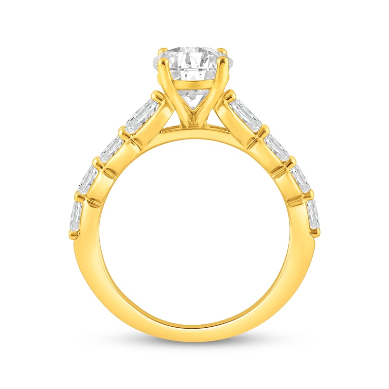 Main Image 3 of Now + Forever Oval-Cut Lab-Grown Diamond Engagement Ring 3 ct tw 14K Yellow Gold