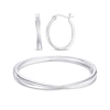 Thumbnail Image 1 of Hoop Earrings & Bangle Bracelet Gift Set Sterling Silver