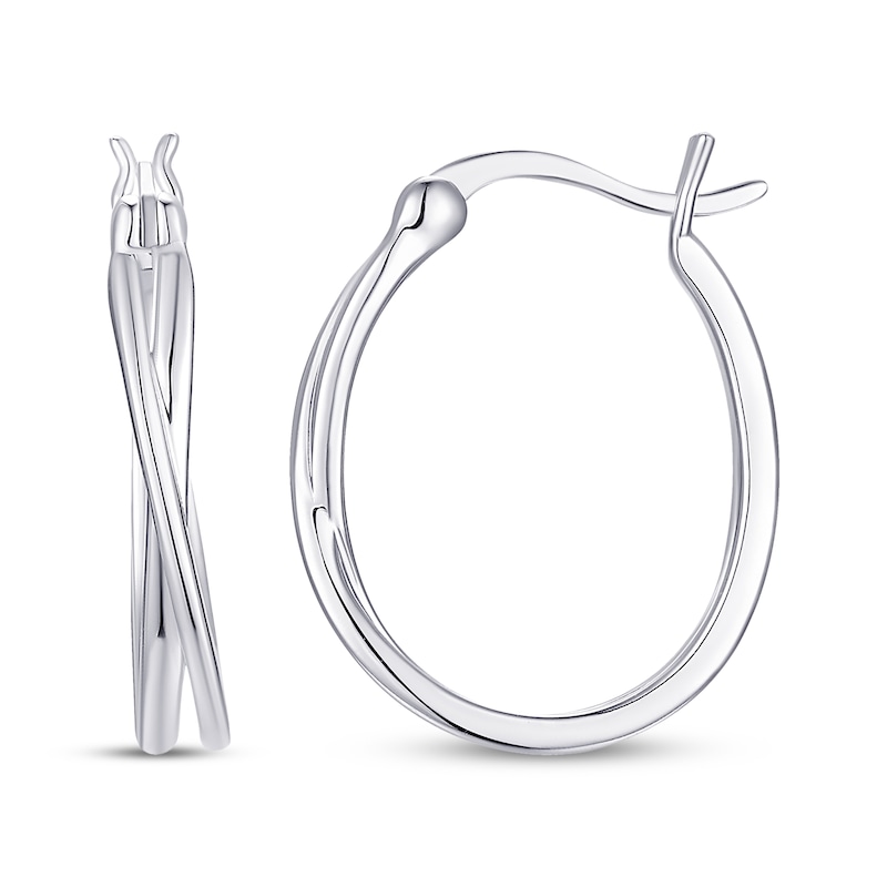 Main Image 3 of Hoop Earrings & Bangle Bracelet Gift Set Sterling Silver