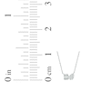 Thumbnail Image 3 of Baguette & Round-Cut Multi-Diamond Toi et Moi Necklace 1/6 ct tw 10K White Gold 18"