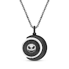 Thumbnail Image 2 of Disney Treasures The Nightmare Before Christmas Black Onyx & Diamond Sun & Moon Necklace 1/8 ct tw Sterling Silver & Black Rhodium 19"