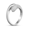 Thumbnail Image 2 of White Lab-Created Sapphire Bypass Ring Sterling Silver