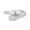 Thumbnail Image 4 of White Lab-Created Sapphire Bypass Ring Sterling Silver