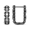 Thumbnail Image 1 of Ink & Ice Black & White Diamond Spiked Hoop Earrings 1/5 ct tw Black Rhodium-Plated Sterling Silver