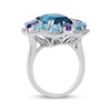 Thumbnail Image 2 of Le Vian Blue Topaz & Amethyst Ring 1/4 ct tw Diamonds 14K Vanilla Gold