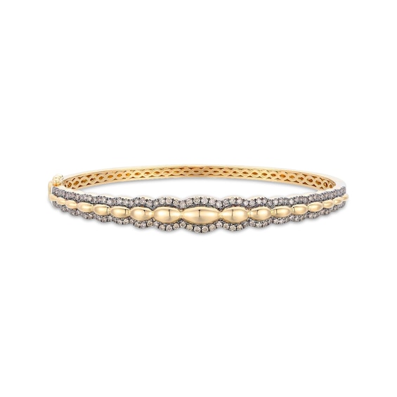 Le Vian Chocolate Waterfall Diamond Curvy Bangle Bracelet 1 ct tw 14K Honey Gold