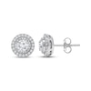 Thumbnail Image 1 of Radiant Reflections Diamond Halo Stud Earrings 1 ct tw 10K White Gold (I/I2)