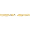 Thumbnail Image 3 of 6.2mm Braided Herringbone Chain Bracelet Solid 10K Yellow Gold 7.5"