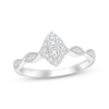 Thumbnail Image 1 of Multi-Diamond Marquise-Shaped Promise Ring 1/5 ct tw Sterling Silver