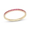 Thumbnail Image 1 of STUDIO BY KAY Lab-Created Ruby Eternity Ring 24K Yellow Gold Vermeil Sterling Silver