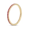 Thumbnail Image 2 of STUDIO BY KAY Lab-Created Ruby Eternity Ring 24K Yellow Gold Vermeil Sterling Silver