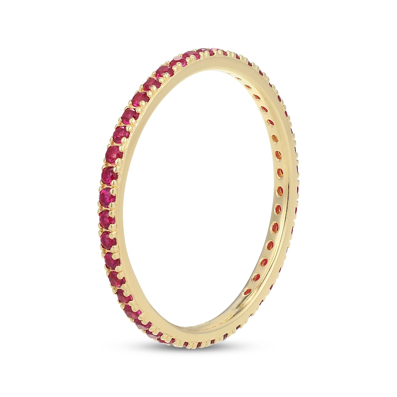 Main Image 2 of STUDIO BY KAY Lab-Created Ruby Eternity Ring 24K Yellow Gold Vermeil Sterling Silver