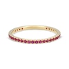 Thumbnail Image 3 of STUDIO BY KAY Lab-Created Ruby Eternity Ring 24K Yellow Gold Vermeil Sterling Silver
