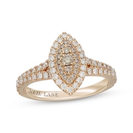 Neil Lane Desert Diamonds Marquise-Shaped Halo Engagement Ring 3/4 ct tw 14K Yellow Gold