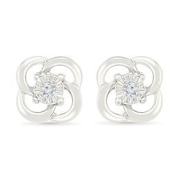 KAY Lab-Grown Diamonds Flower Studs 1/20 ct tw Sterling Silver