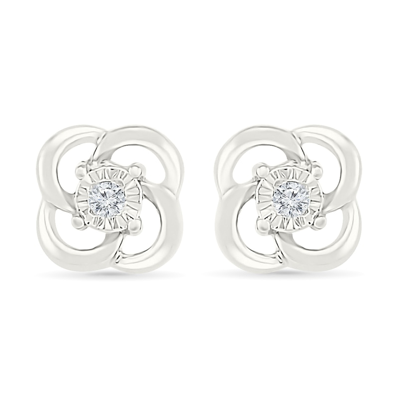 Main Image 1 of KAY Lab-Grown Diamonds Flower Studs 1/20 ct tw Sterling Silver