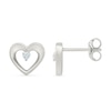 Thumbnail Image 1 of KAY Lab-Grown Diamond Accent Open Heart Stud Earrings Sterling Silver