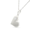 Thumbnail Image 2 of KAY Lab-Grown Diamond Accent Slanted Heart Disc Necklace Sterling Silver
