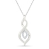 Thumbnail Image 1 of Diamond Accent Double Twist Necklace Sterling Silver