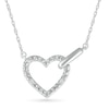 Thumbnail Image 1 of Diamond Accent Open Heart Necklace Sterling Silver