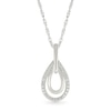 Thumbnail Image 1 of Diamond Accent Double Teardrop Necklace Sterling Silver