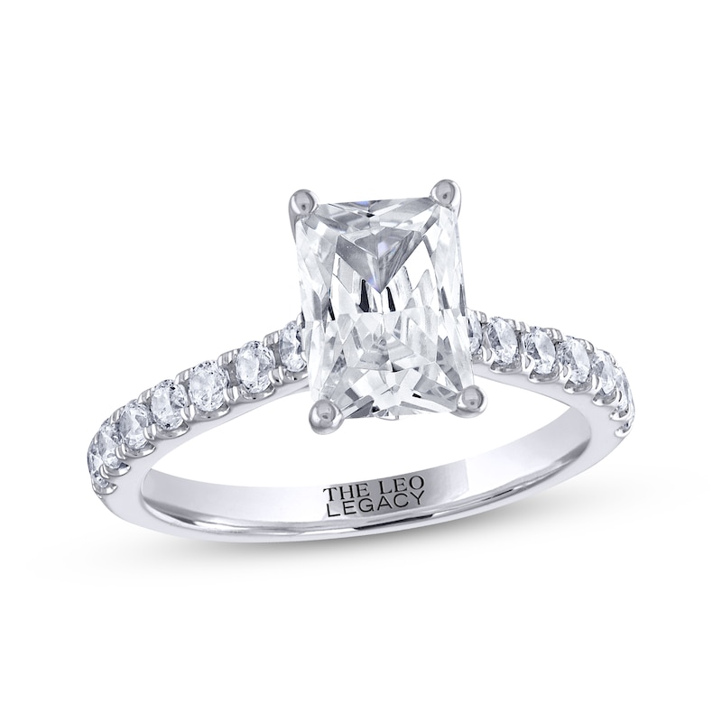 Main Image 1 of THE LEO Legacy Lab-Grown Diamond Emerald-Cut Engagement Ring 2-3/8 ct tw 14K White Gold