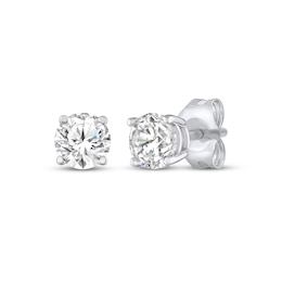 KAY Lab-Grown Diamonds Round-Cut Solitaire Stud Earrings 1/2 ct tw 10K White Gold (F/SI2)