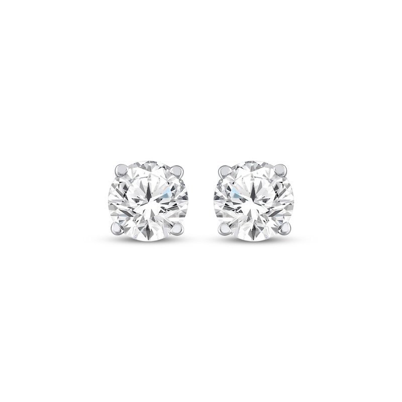 Main Image 2 of KAY Lab-Grown Diamonds Round-Cut Solitaire Stud Earrings 1/2 ct tw 10K White Gold (F/SI2)