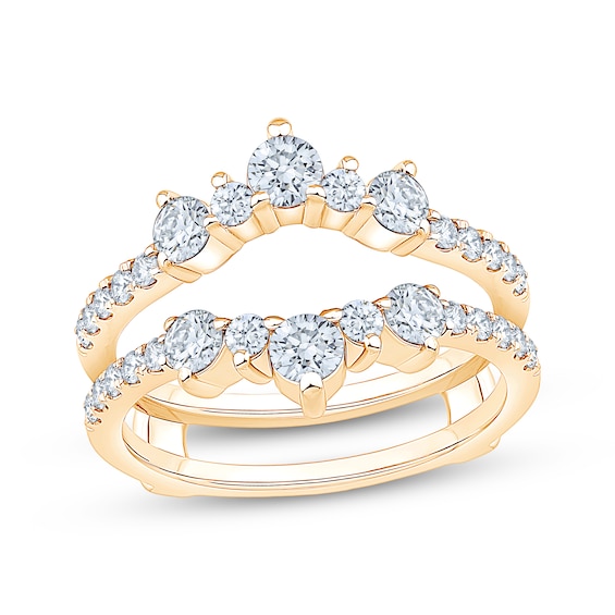 Now + Forever Lab-Grown Diamonds Tiara Enhancer Ring 1 ct tw 14K Yellow Gold