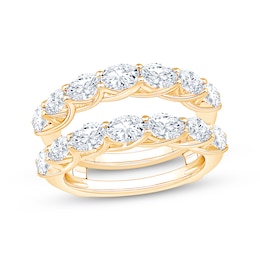 Now + Forever Lab-Grown Diamonds Oval-Cut Enhancer Ring 2 ct tw 14K Yellow Gold