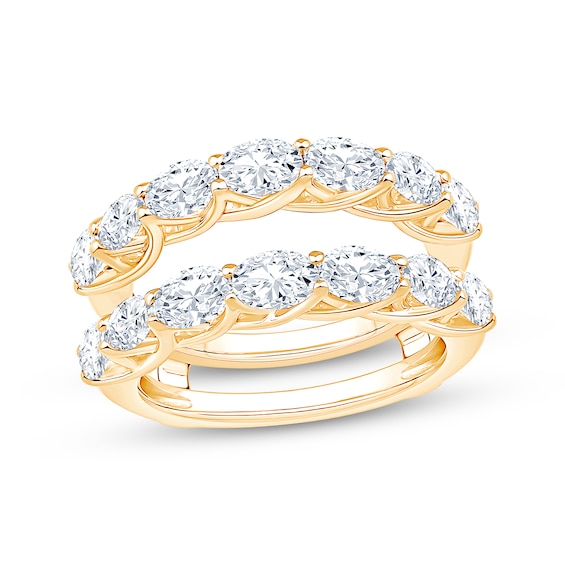 Now + Forever Lab-Grown Diamonds Oval-Cut Enhancer Ring 2 ct tw 14K Yellow Gold