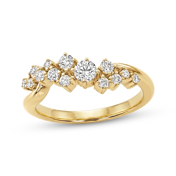 JOUJE Collection Lab-Grown Diamond Scatter Ring 1/2 ct tw 10K Yellow Gold