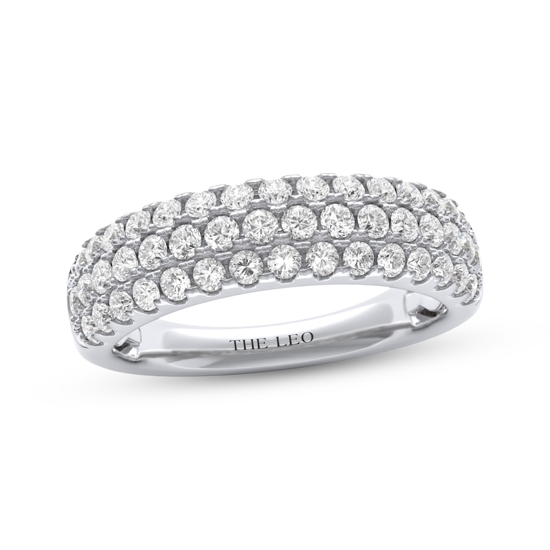 Main Image 1 of THE LEO Diamond Certified Three-Row Anniversary Ring 1 ct tw 14K White Gold