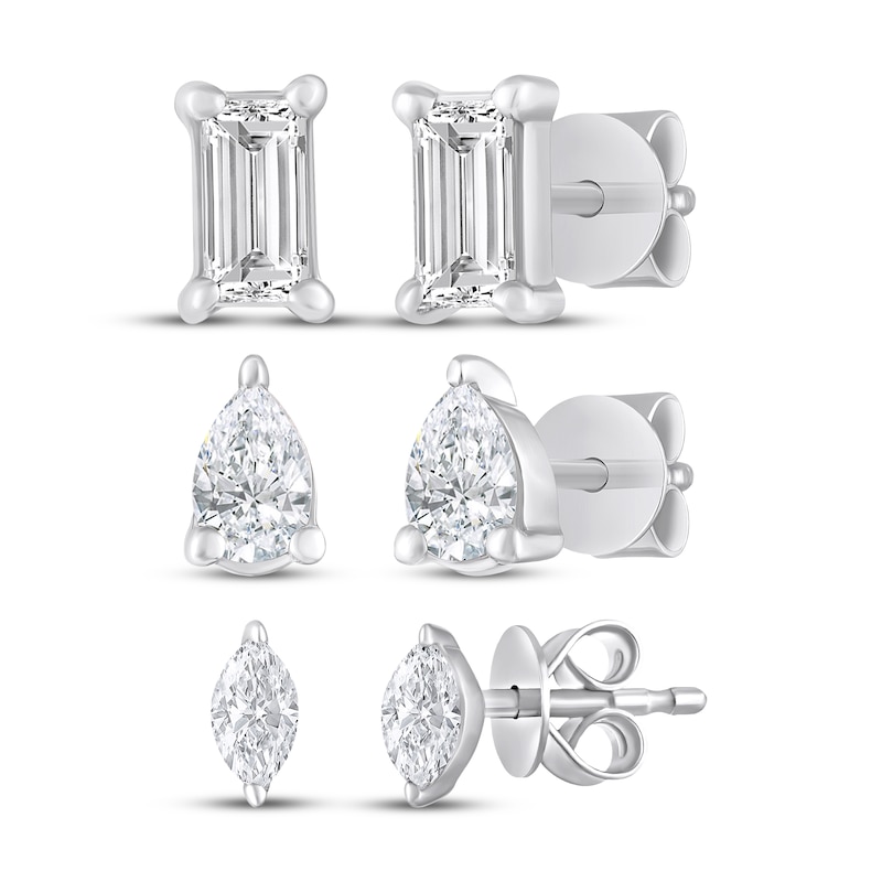 Main Image 1 of KAY Lab-Grown Diamonds Solitaire Stud Earrings Set 1/4 ct tw Sterling Silver
