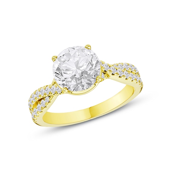 Now + Forever Natural Diamond Engagement Ring Setting 1/3 ct tw 14K Yellow Gold