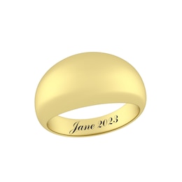 High Polish Dome Ring (1 Line)