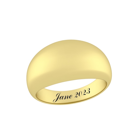 High Polish Dome Ring (1 Line)