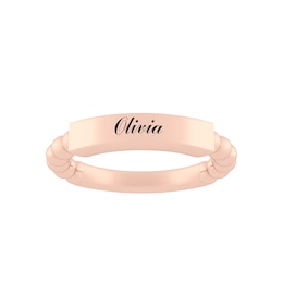 Bar and Beaded Ring (1 Line)